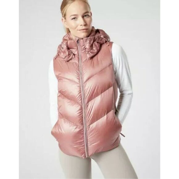 Athleta Lofty Down Vest Dogwood Pink Mauve SIZE S Petite - Picture 1 of 16